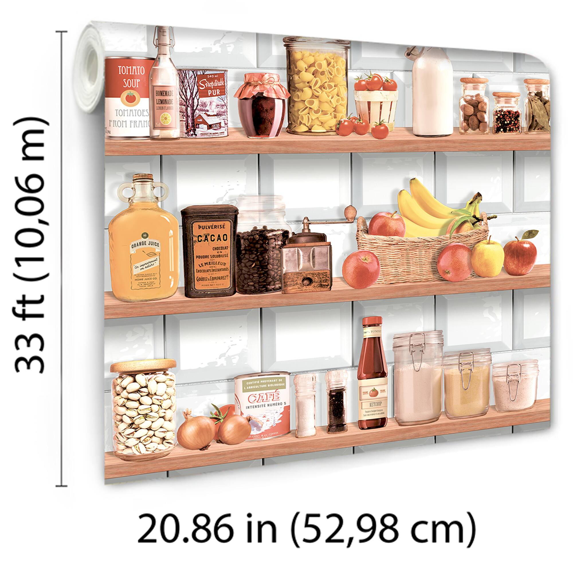 Designs Direct Kitchen Shelf Stories Wallpaper